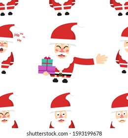 seamless pattern background with santa claus