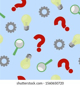 Seamless Pattern Background Science Themed