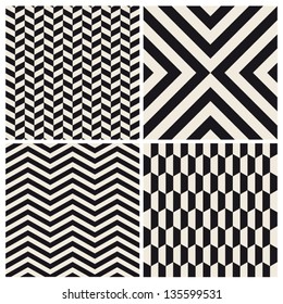 seamless pattern background set retro vintage design