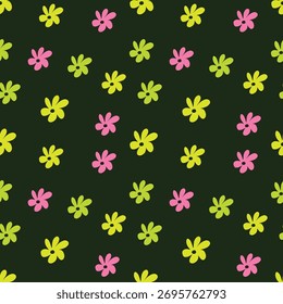 Fundo de padrão contínuo com flower.eps colorido simples