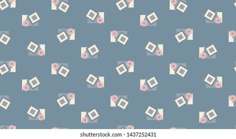 Seamless pattern background with simple geometric shapes