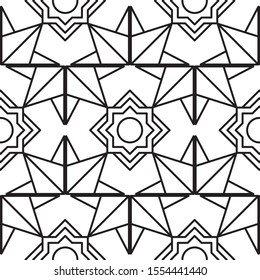 seamless pattern background, simple geometric motifs with a blend of black and white.