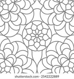 Seamless pattern. The background of simple lines creates a pattern. A template for packaging, wallpapers, screensavers and coloring pages. The idea of creative design