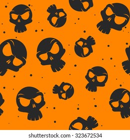 Seamless pattern background skull