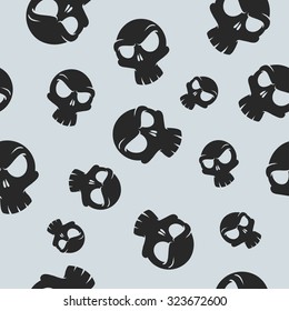 Seamless pattern background skull