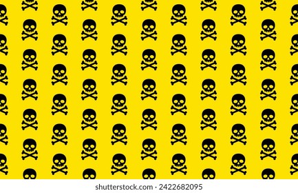 Seamless Pattern Background with Skull Marks