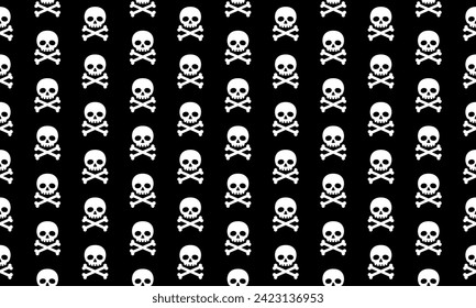 Seamless Pattern Background with Skull Marks