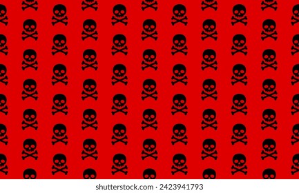 Seamless Pattern Background with Skull Marks