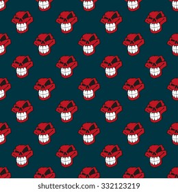 Seamless pattern background with skulls. Wallpaper template