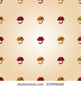 Seamless pattern background with skulls. Wallpaper pattern