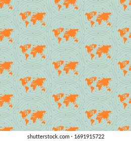 Seamless pattern. Background in small map for textiles, fabrics, cotton fabric, covers, wallpaper, print, gift wrapping, postcard, scrapbooking.