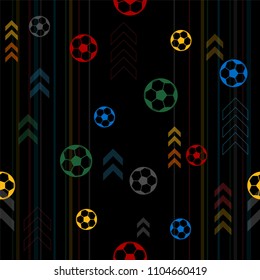 Seamless pattern background for soccer or football sport theme