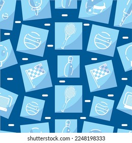 Seamless pattern background with sport icons Vector