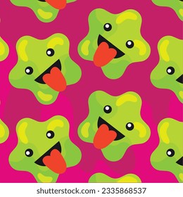 Seamless pattern background with star shape emojis Vector