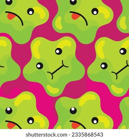 Seamless pattern background with star shape emojis Vector