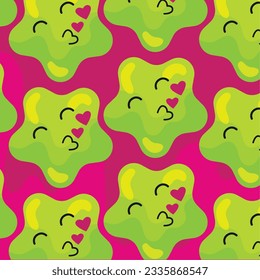 Seamless pattern background with star shape emojis Vector