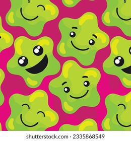 Seamless pattern background with star shape emojis Vector