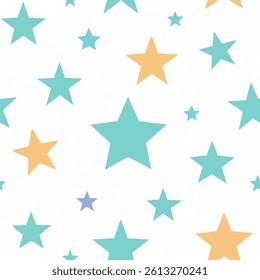 Seamless pattern background with stars. A beautiful seamless pattern white background.