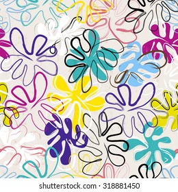 seamless pattern background, with strokes and abstract ornaments