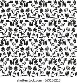 seamless pattern background, strokes, black and white, oval shapes