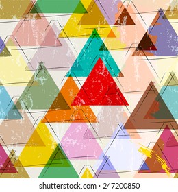 seamless pattern background, with strokes, splashes and triangles