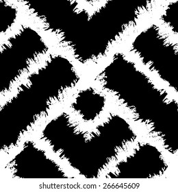 seamless pattern background, with strokes and splashes, black and white, squares