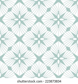 Seamless pattern. Background with stylized floral ornate. Vector illustration. Elegant rhombuses