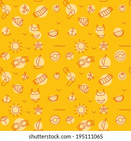 Seamless pattern background for summer