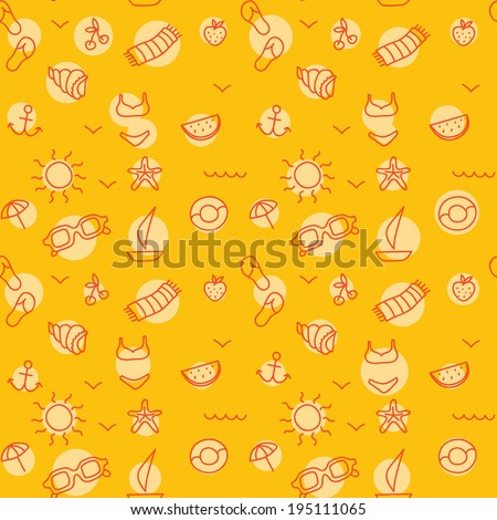 Seamless pattern background for summer