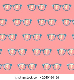 Seamless pattern background sunglasses with color, vintage sunglasses pattern