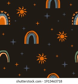 Seamless pattern background. Sunny summer pattern for design wrapping paper, wallpaper, fabric, kid closes textile etc.
