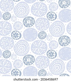 Seamless pattern, background, surface design with the image of lace snowflakes for wallpaper, fabric, wrapper, background