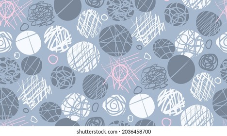 Seamless pattern, background, surface design with an abstract image of rounded spots for wallpaper, fabric, wrapper, background