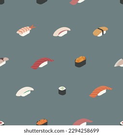 Seamless Pattern Background for Sushi