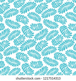 Seamless pattern background. Teardrop-shaped pattern, the spray formed in the leaves.