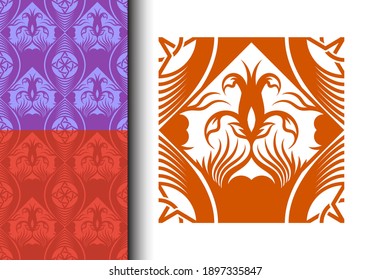 Seamless pattern for background, texture, textile, fabric. Floral vector pattern. Eps 10