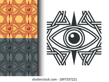 Seamless pattern for background, texture, textile, fabric. Geometric overlapping line pattern. Eps 10