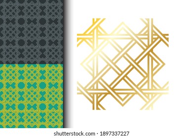 Seamless pattern for background, texture, textile, fabric. Geometric overlapping line pattern. Eps 10