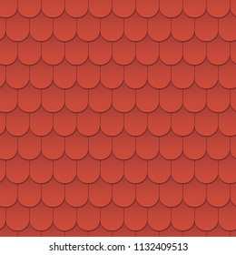 Seamless pattern background tiles of the roof. Backdrop tiling. Vector illustration.