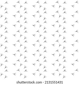 Seamless pattern background traces of birds. Black and white vector. art