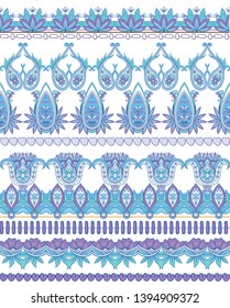 Seamless pattern, background with traditional paisley. Floral vector illustration in damask style. Colored vector illustration.

