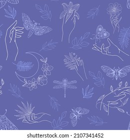 Seamless pattern background in the trend very peri color