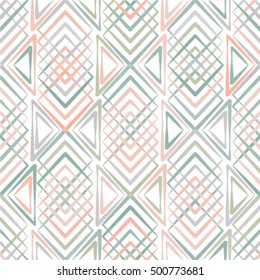 Seamless pattern background triangle, retro vintage design vector.