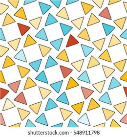 Seamless pattern background triangle, retro vintage design vector.