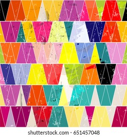 seamless pattern background, with triangles, strokes and splashes