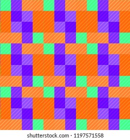 Seamless pattern background from a variety of multicolored squares.