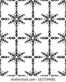 Seamless pattern background from a variety of  squares. Digital paper, web design, textile print, backdrop. Black and white.