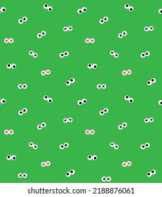 seamless pattern background of various eyes