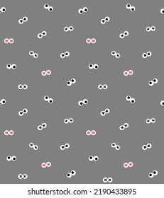 seamless pattern background of various eyes