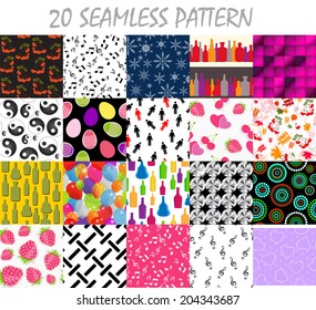Seamless Pattern Background Vector Set